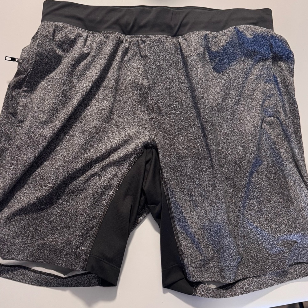 Lululemon Athletica Gray and Black Athletic Shorts